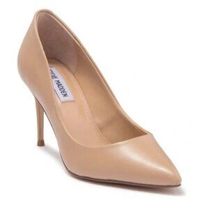 Steve Madden Luiza Leather Pump Heels in Nude 7.5